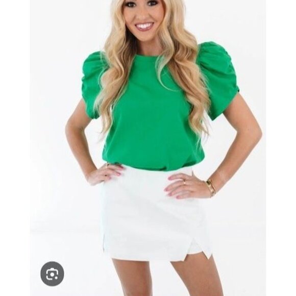 Zara Womens M Cotton Blend Baloon Sleeve Festival Boho Top - Picture 8 of 16